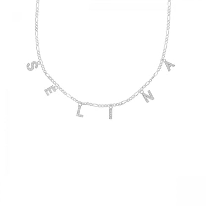 Choker Namenskette mit Zirkonia Stein