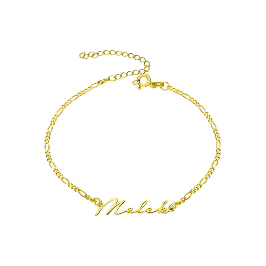 14K Gold Signatur Namensarmkette